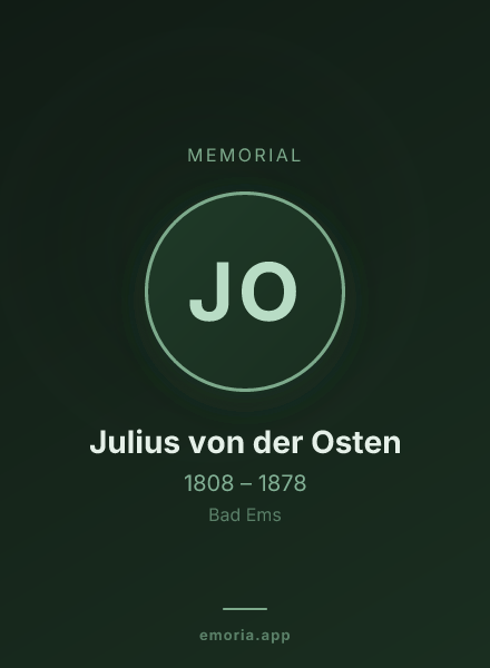 Memorial portrait of Julius von der Osten