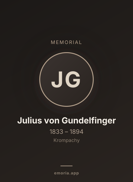 Memorial portrait of Julius von Gundelfinger