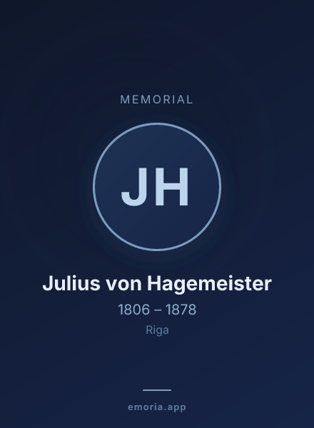 Memorial portrait of Julius von Hagemeister