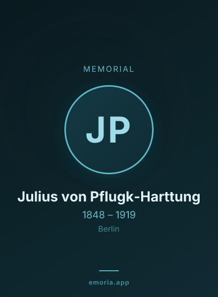 Memorial portrait of Julius von Pflugk-Harttung