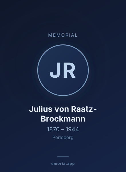 Memorial portrait of Julius von Raatz-Brockmann