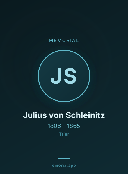 Memorial portrait of Julius von Schleinitz