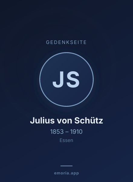 Gedenkportrait von Julius von Schütz