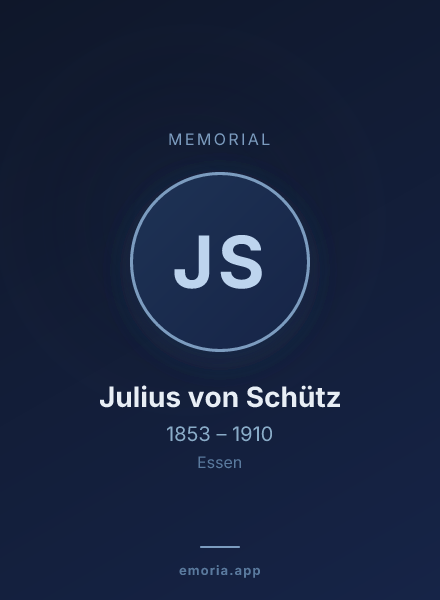 Memorial portrait of Julius von Schütz