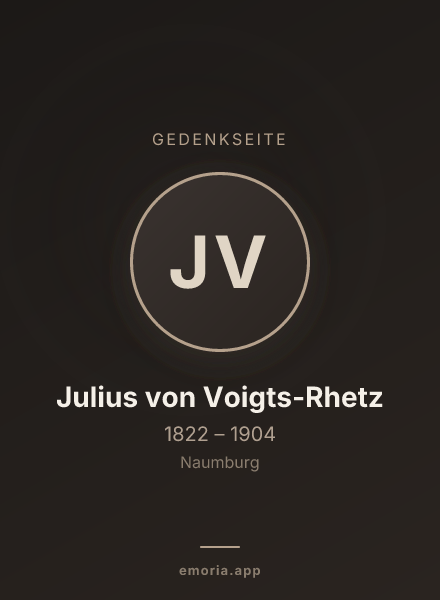 Gedenkportrait von Julius von Voigts-Rhetz