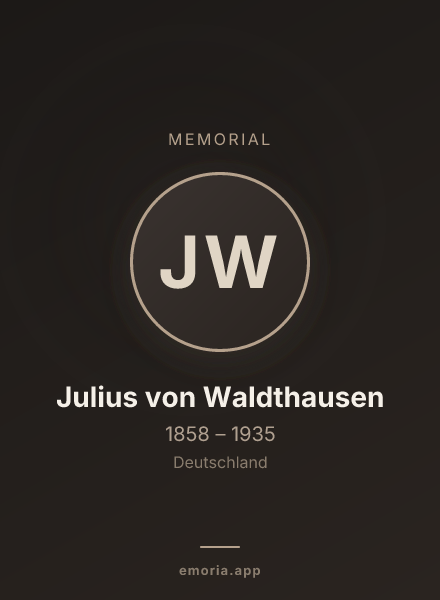 Memorial portrait of Julius von Waldthausen