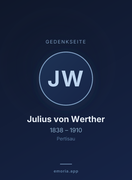 Gedenkportrait von Julius von Werther