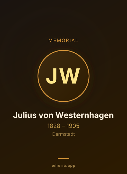 Memorial portrait of Julius von Westernhagen