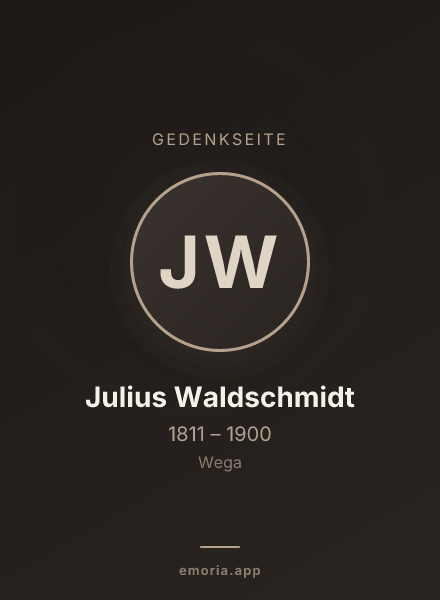 Gedenkportrait von Julius Waldschmidt