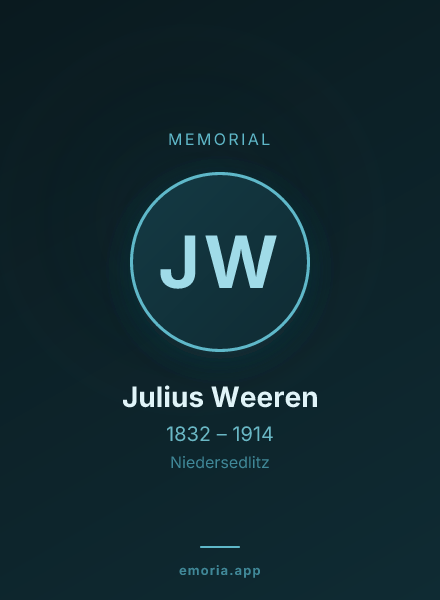 Memorial portrait of Julius Weeren