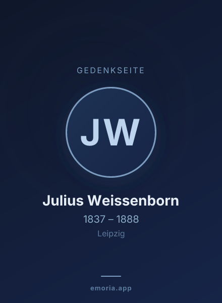 Gedenkportrait von Julius Weissenborn