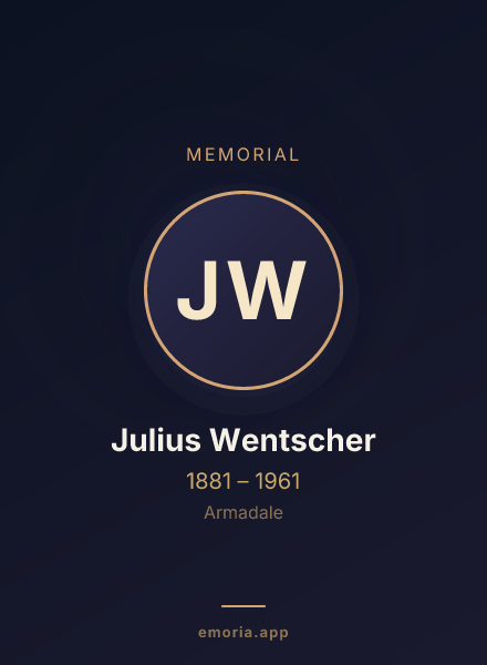 Memorial portrait of Julius Wentscher