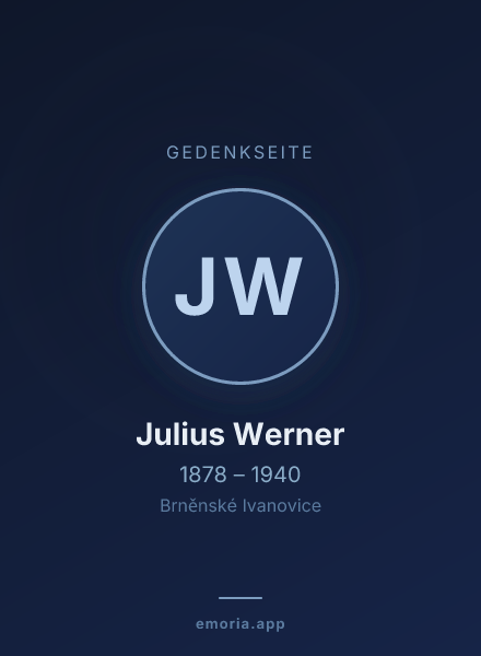 Gedenkportrait von Julius Werner