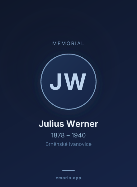 Memorial portrait of Julius Werner