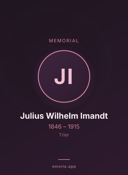 Memorial portrait of Julius Wilhelm Imandt