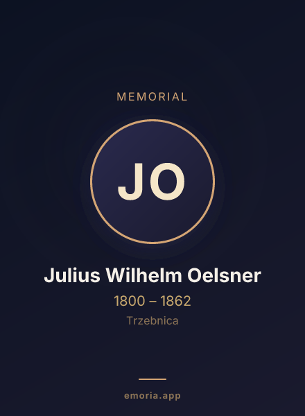 Memorial portrait of Julius Wilhelm Oelsner