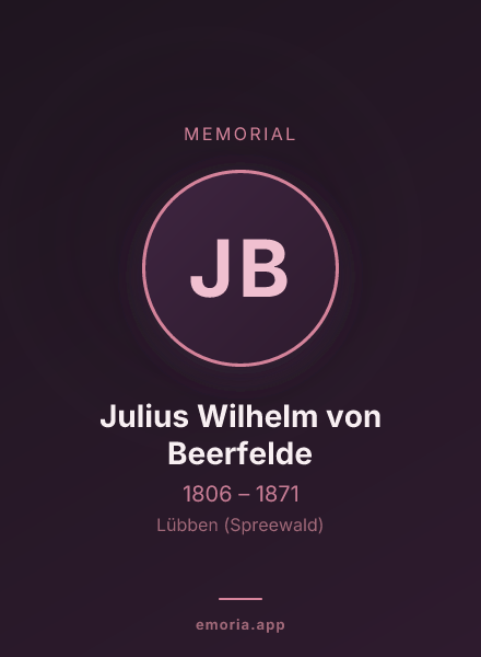 Memorial portrait of Julius Wilhelm von Beerfelde