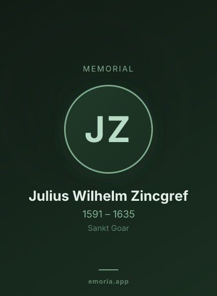 Memorial portrait of Julius Wilhelm Zincgref