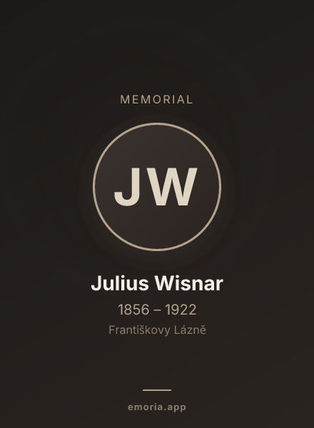 Memorial portrait of Julius Wisnar