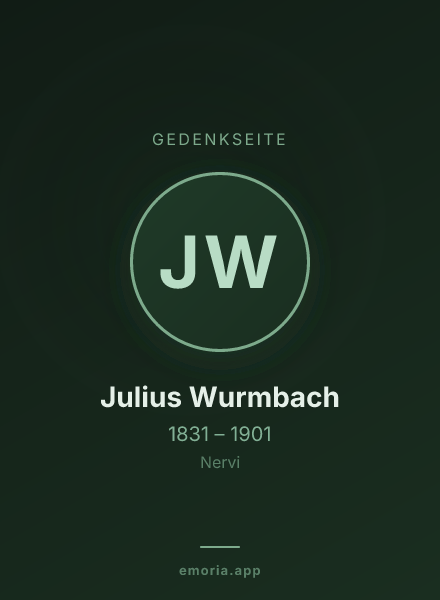 Gedenkportrait von Julius Wurmbach