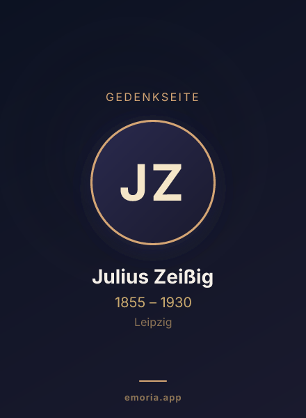 Gedenkportrait von Julius Zeißig