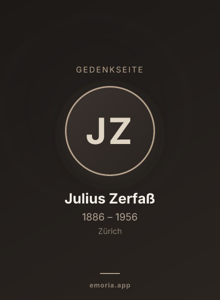 Gedenkportrait von Julius Zerfaß