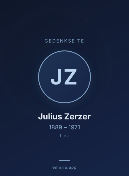 Gedenkportrait von Julius Zerzer