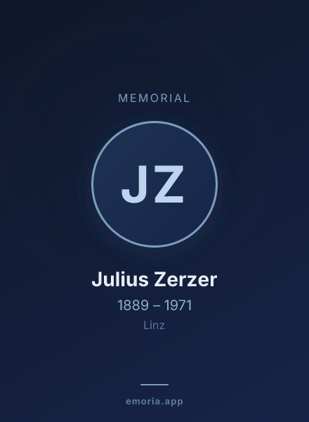 Memorial portrait of Julius Zerzer
