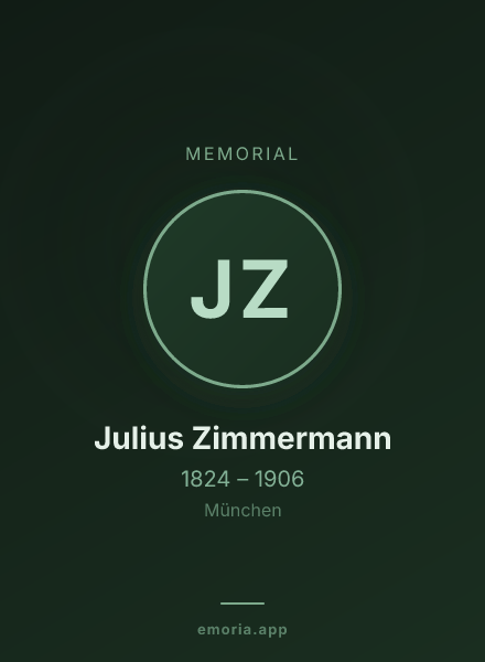 Memorial portrait of Julius Zimmermann