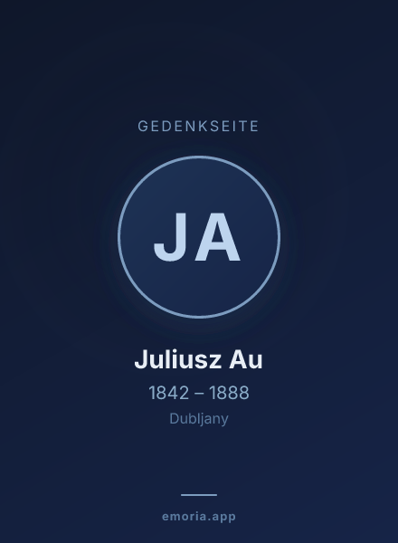Gedenkportrait von Juliusz Au