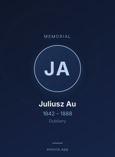 Memorial portrait of Juliusz Au