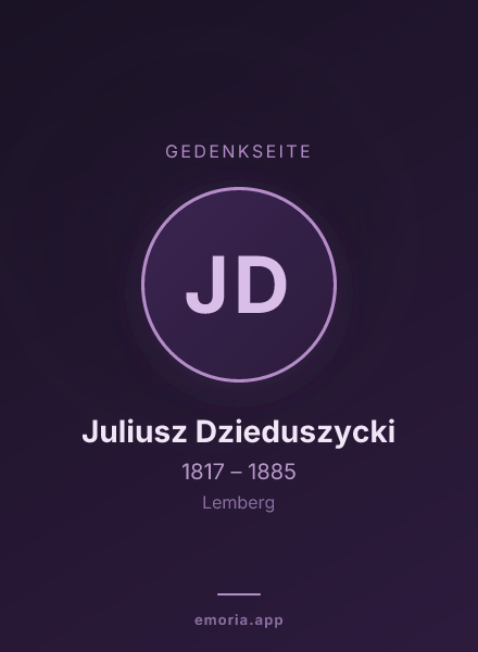 Gedenkportrait von Juliusz Dzieduszycki