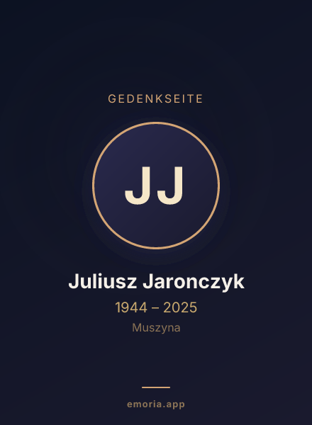 Gedenkportrait von Juliusz Jaronczyk