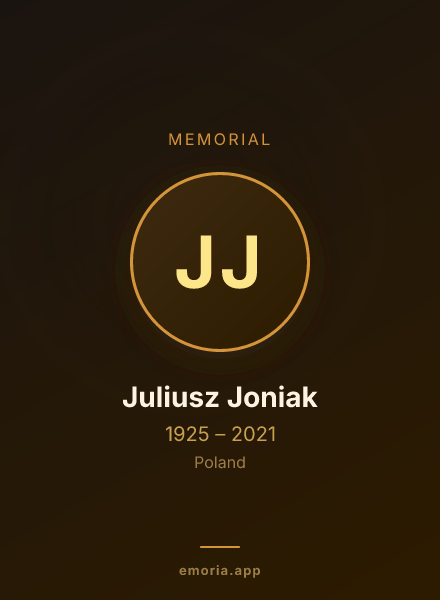Memorial portrait of Juliusz Joniak