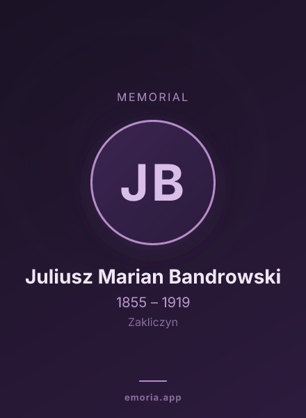 Memorial portrait of Juliusz Marian Bandrowski