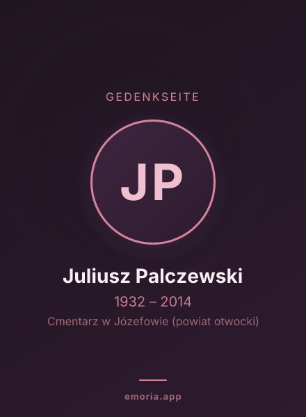 Gedenkportrait von Juliusz Palczewski