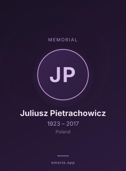 Memorial portrait of Juliusz Pietrachowicz