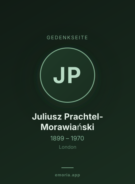 Gedenkportrait von Juliusz Prachtel-Morawiański