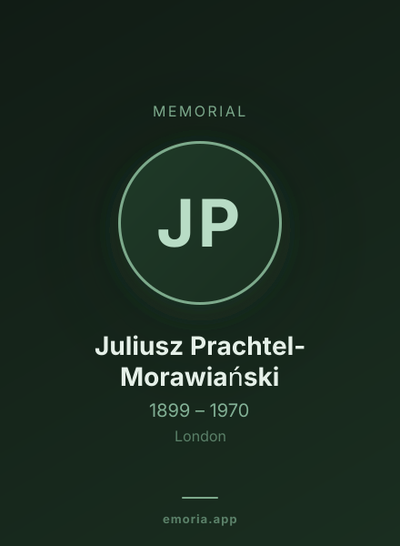 Memorial portrait of Juliusz Prachtel-Morawiański