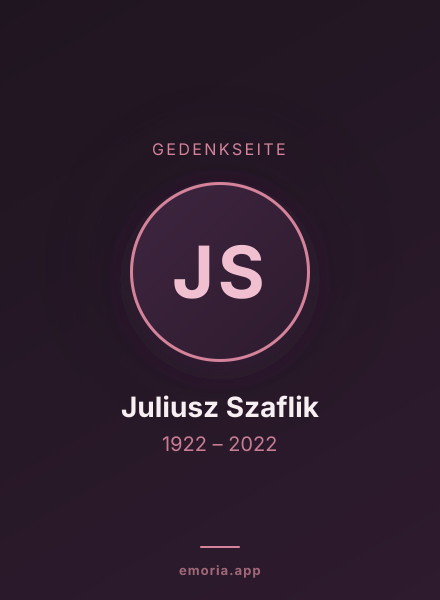 Gedenkportrait von Juliusz Szaflik