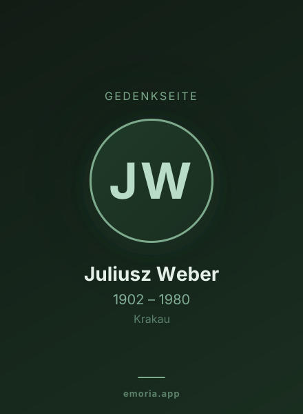 Gedenkportrait von Juliusz Weber