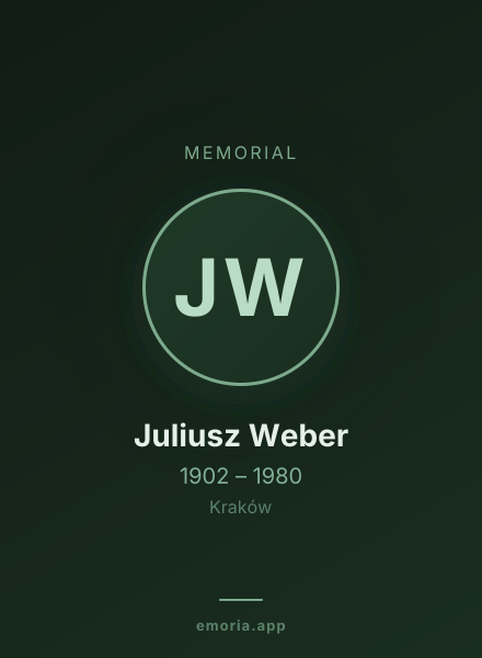 Memorial portrait of Juliusz Weber