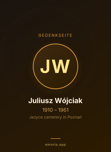 Gedenkportrait von Juliusz Wójciak