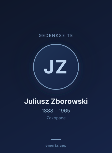 Gedenkportrait von Juliusz Zborowski