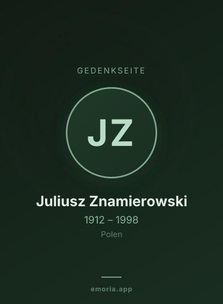 Gedenkportrait von Juliusz Znamierowski