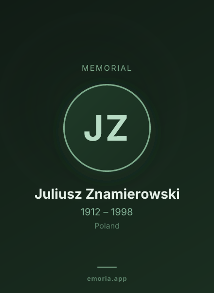 Memorial portrait of Juliusz Znamierowski