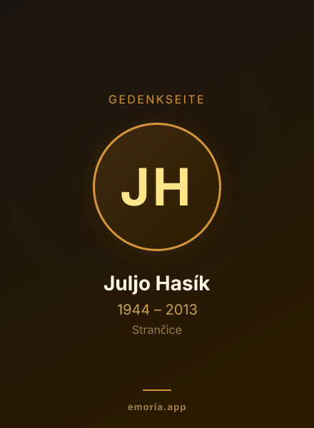 Gedenkportrait von Juljo Hasík