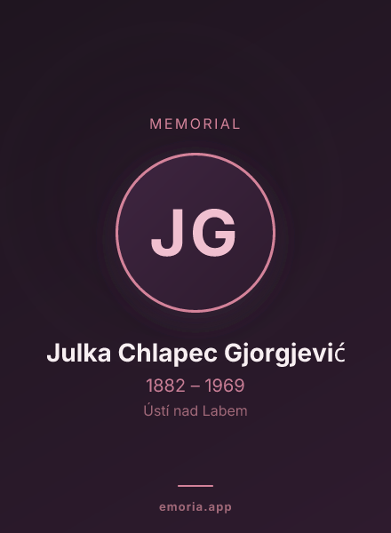 Memorial portrait of Julka Chlapec Gjorgjević