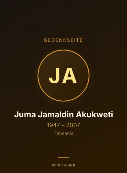 Gedenkportrait von Juma Jamaldin Akukweti
