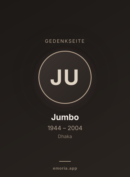 Gedenkportrait von Jumbo